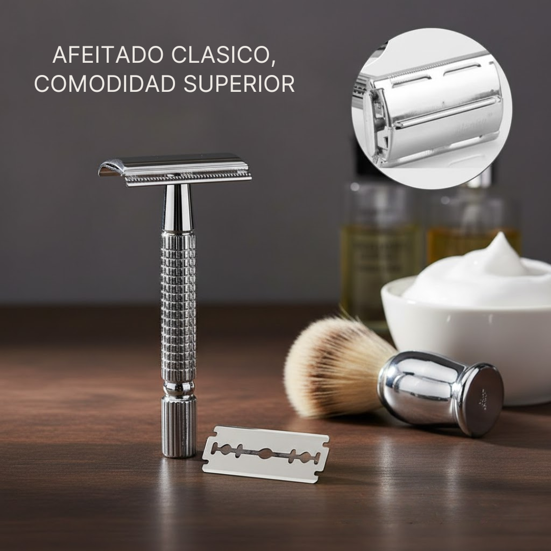 Afeitadora Clásica De Acero Inoxidable + Envio Gratis